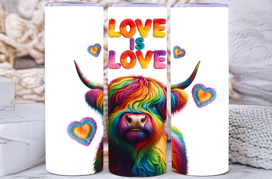 "Love is Love" 20oz Tumbler for hot and cold drinks