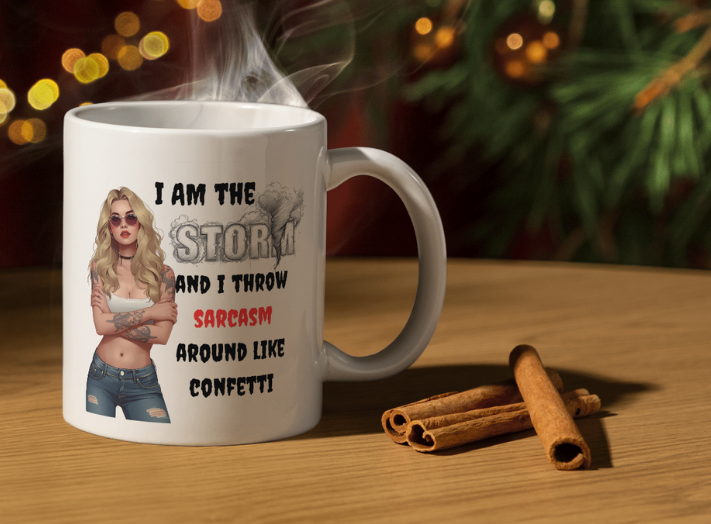 Empowerment mug for women, "I am the Storm!"